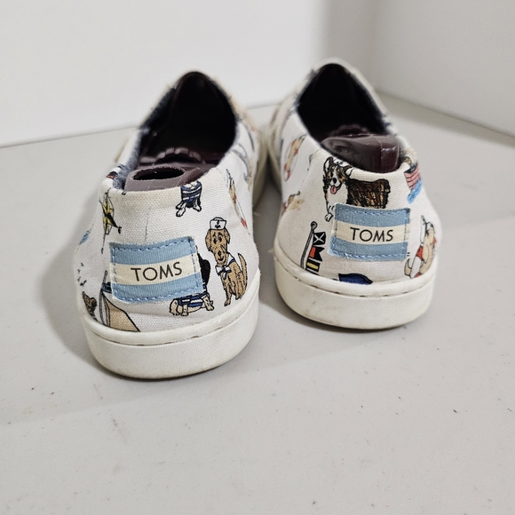 Toms Nautical Dogs Canvas Women's Classics Slip-on Shoes Youth 5.5 - Picture 8 of 10